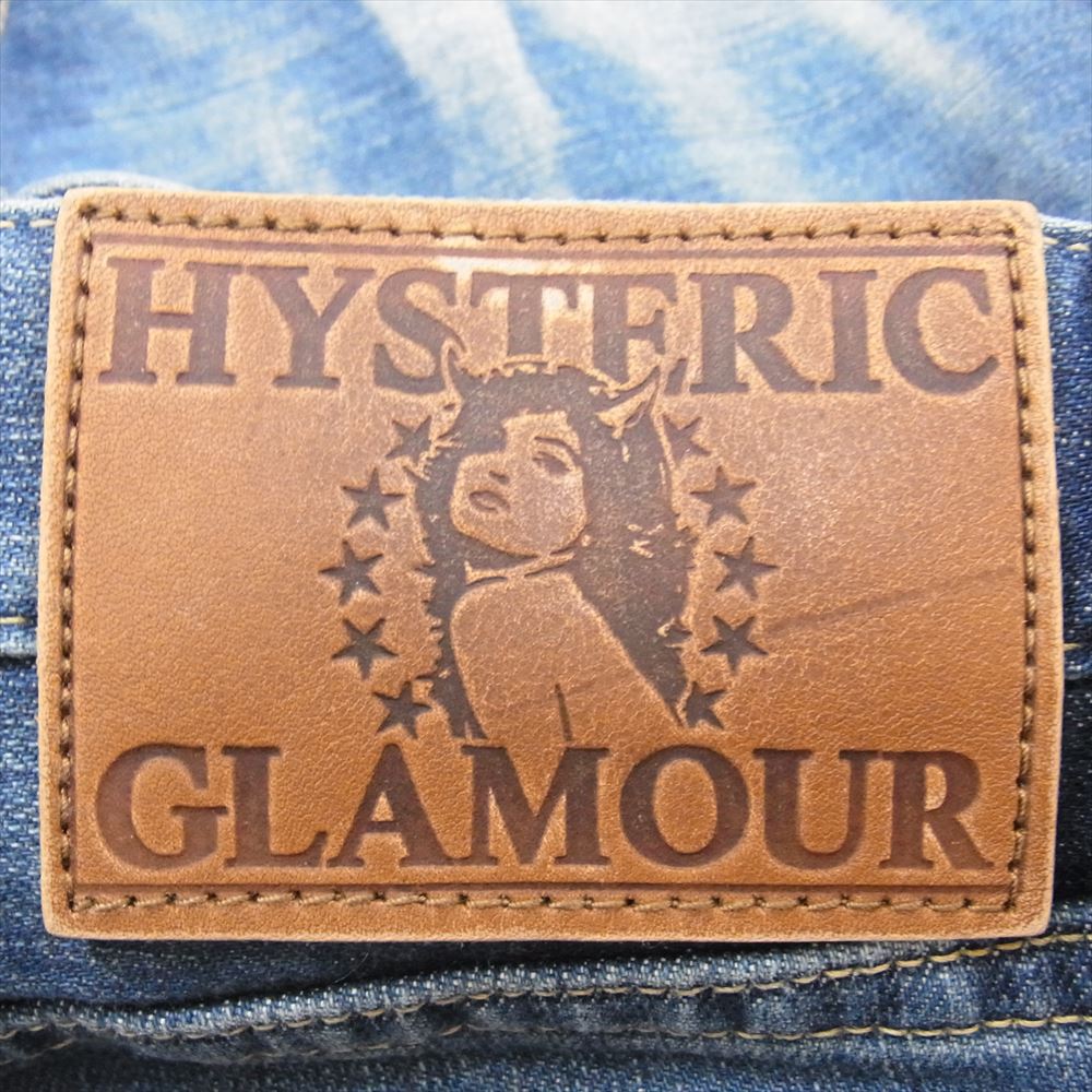 HYSTERIC GLAMOUR ヒステリックグラマー 0232AP05 LC加工 ガール 抜き染 デニム パンツ インディゴブルー系 34【中古】