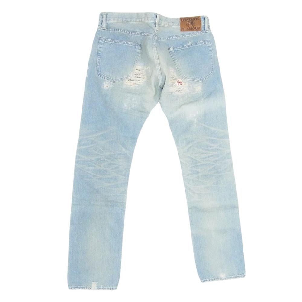 HYSTERIC GLAMOUR ヒステリックグラマー 0202AP01 NOBU リメイク ダメージ クラッシュ 加工 デニム パンツ インディゴブルー系 34【中古】
