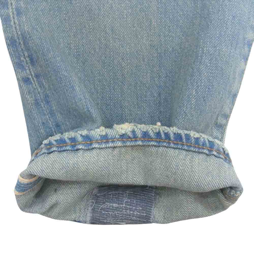 HYSTERIC GLAMOUR ヒステリックグラマー 0202AP01 NOBU リメイク ダメージ クラッシュ 加工 デニム パンツ インディゴブルー系 34【中古】
