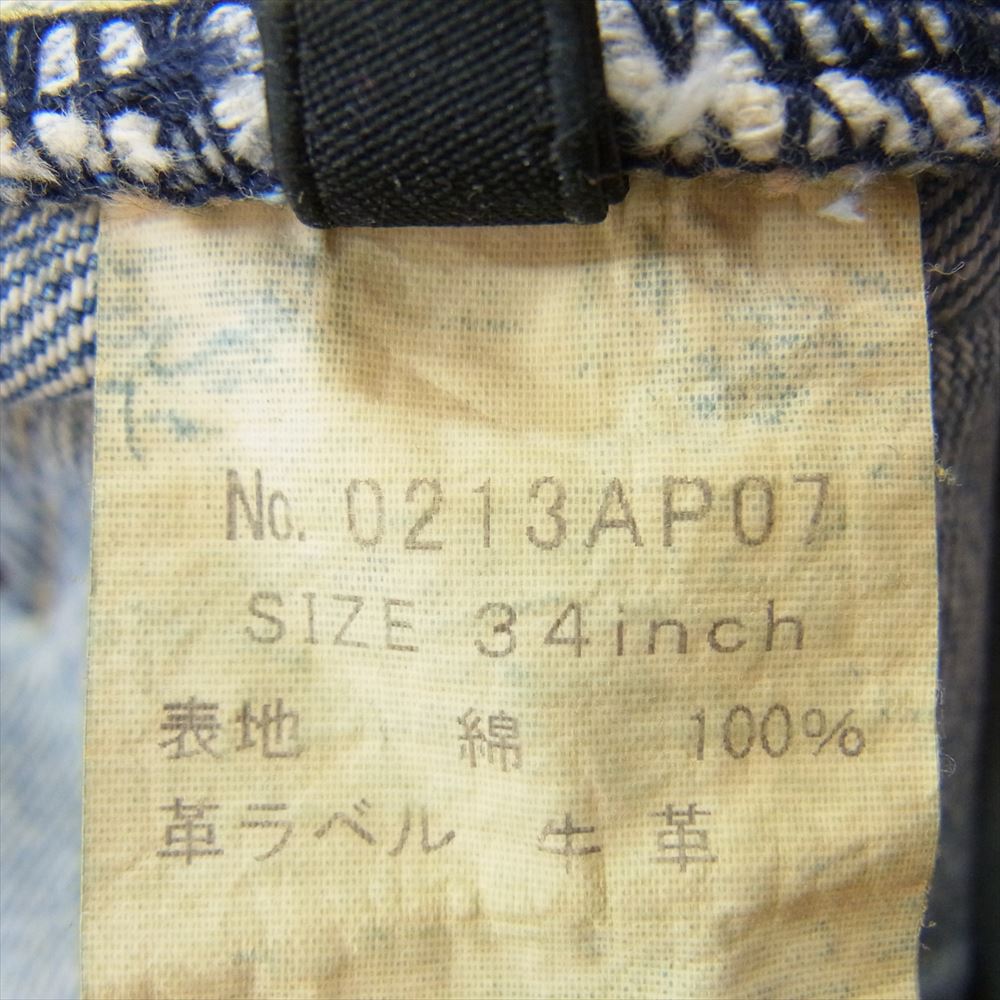 HYSTERIC GLAMOUR ヒステリックグラマー 0213AP07 OSP加工 COLLAGE スタッズ ガール プリント デニム パンツ インディゴブルー系 34【中古】