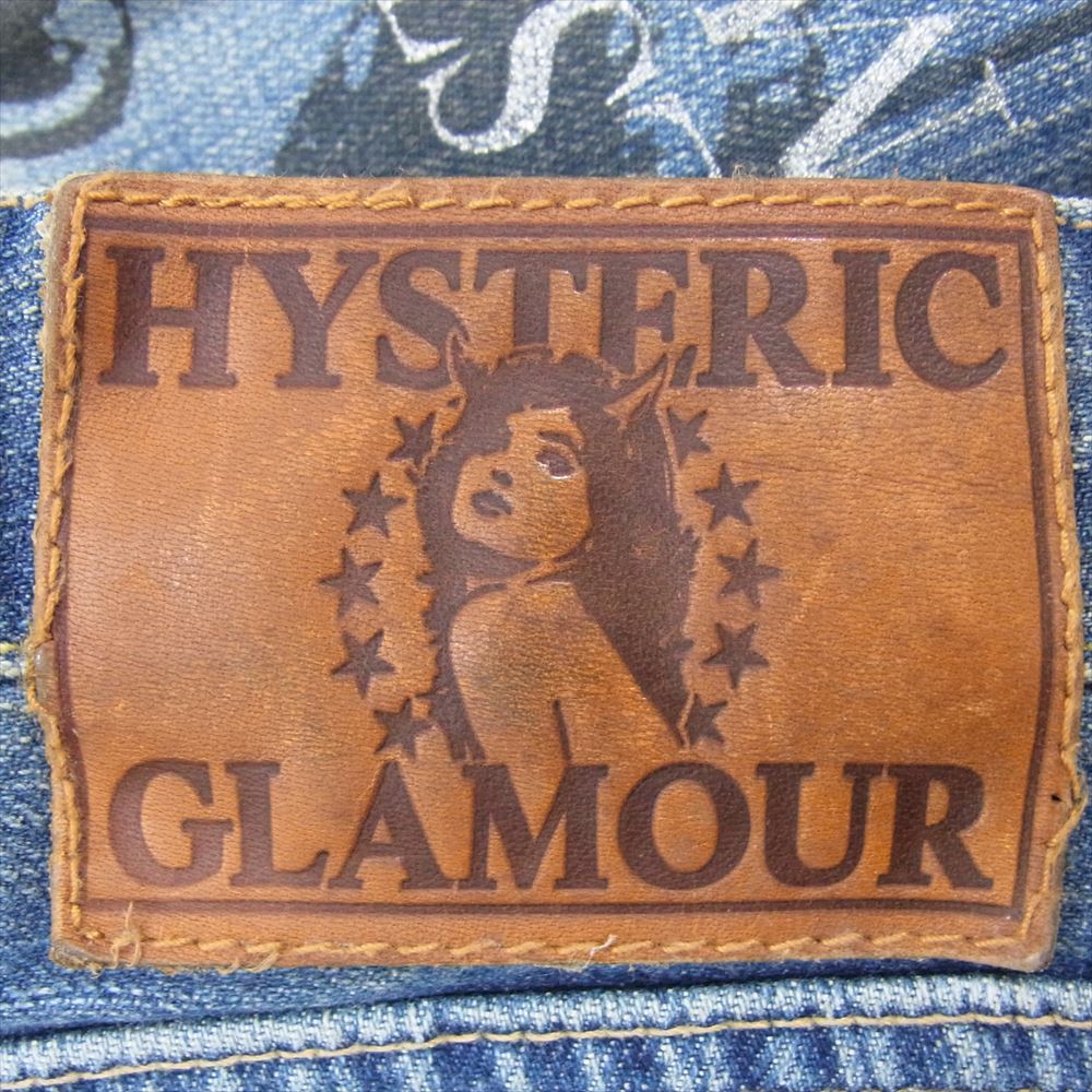 HYSTERIC GLAMOUR ヒステリックグラマー 4AP-2334 Destroy All Monsters デストロイオールモンスターズ ヴィンテージ加工 スタッズ デニム パンツ インディゴブルー系 34【中古】