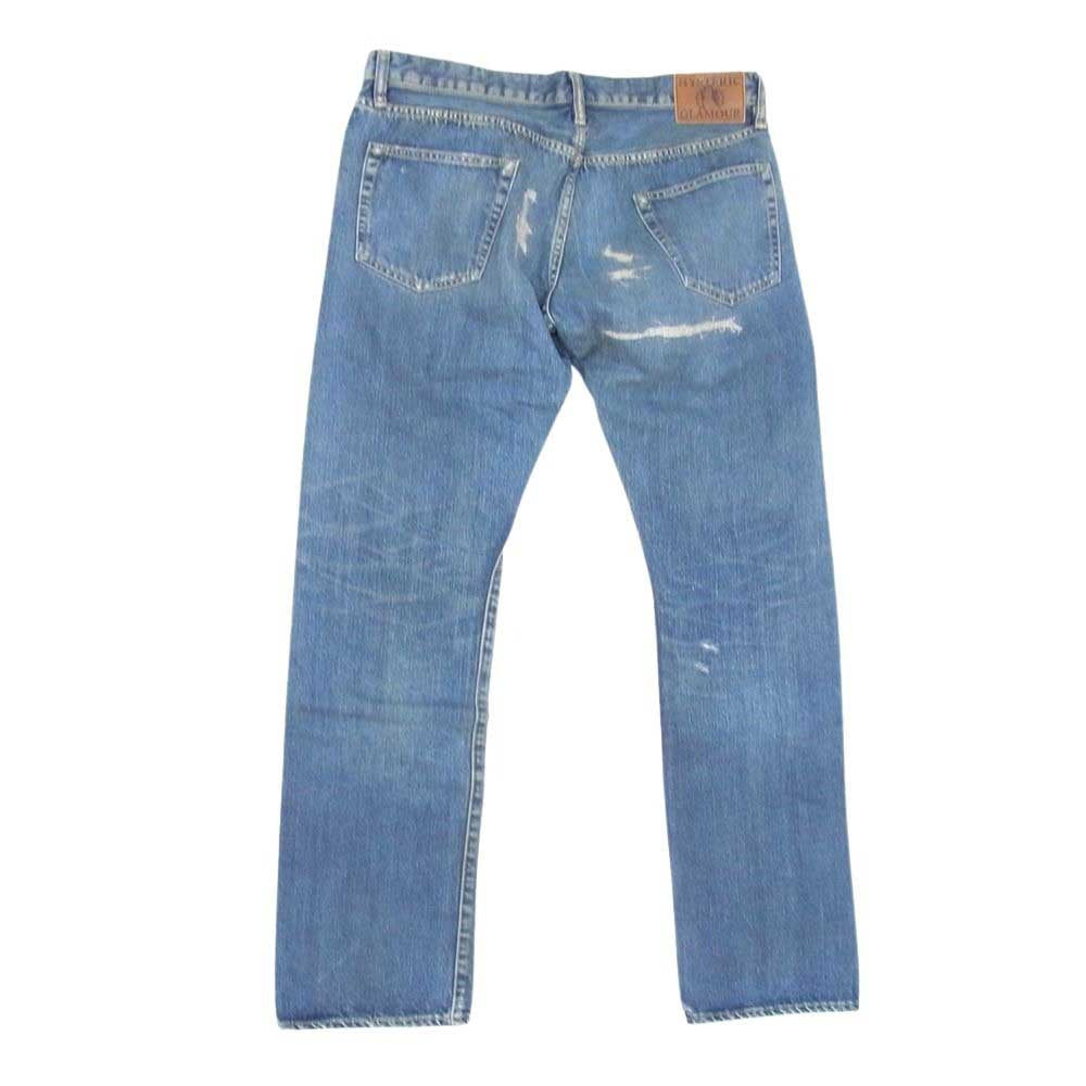 HYSTERIC GLAMOUR ヒステリックグラマー 0231AP03 IPR加工 ダメージ リペア 加工 デニム パンツ インディゴブルー系 34【中古】