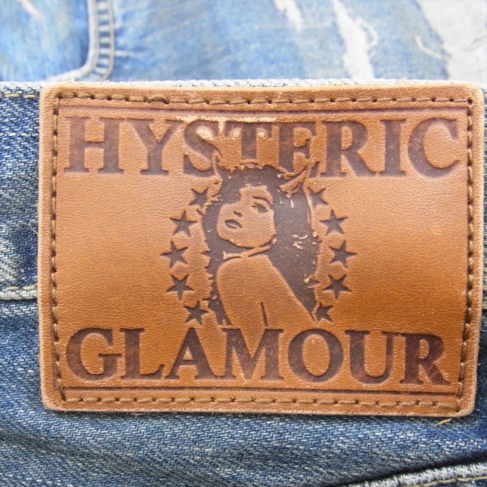 HYSTERIC GLAMOUR ヒステリックグラマー 0231AP03 IPR加工 ダメージ リペア 加工 デニム パンツ インディゴブルー系 34【中古】