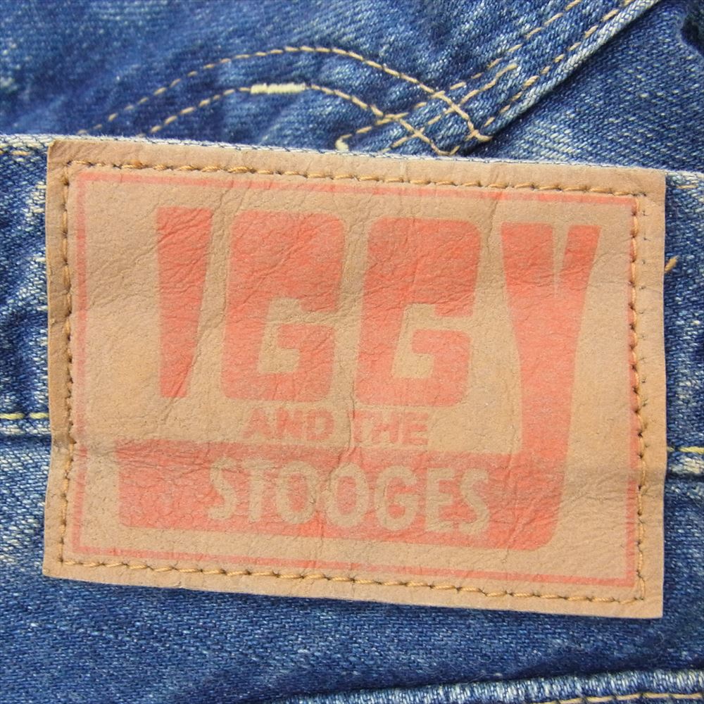 HYSTERIC GLAMOUR ヒステリックグラマー 0201AP08 IGGY POP イギーポップ 刺繍 ダメージ リペア 加工 デニム パンツ インディゴブルー系 34【中古】