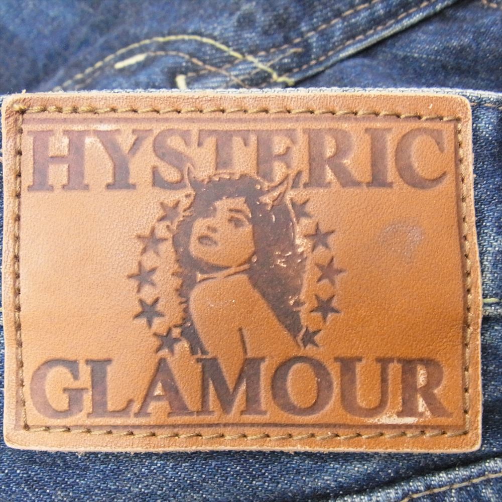 HYSTERIC GLAMOUR ヒステリックグラマー 0204AP10 野口強 REAL WRINKLE CLASH 加工 スタッズ デニム パンツ インディゴブルー系 34【中古】