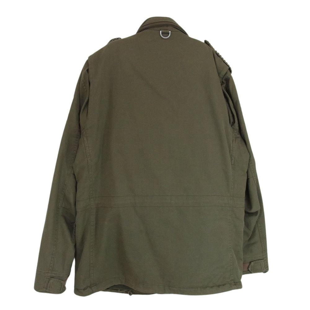 HYSTERIC GLAMOUR ヒステリックグラマー 0233AB07 × mastermind マスターマインド M-65 ミリタリー ジャケット ロゴワッペン スタッズ カーキ系 L【中古】