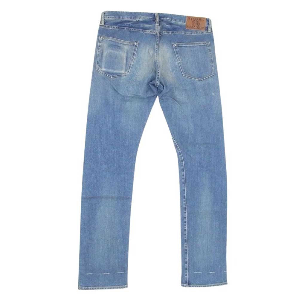HYSTERIC GLAMOUR ヒステリックグラマー 0231AP04 GUITAR ARMY ペイント ダメージ 加工 デニム パンツ インディゴブルー系 34【中古】
