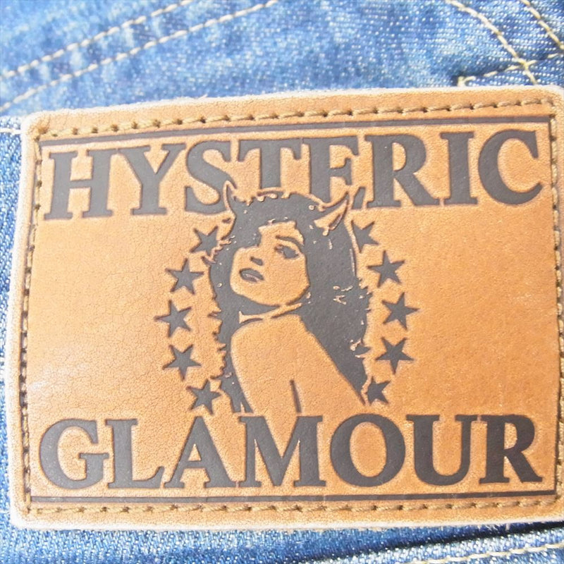 HYSTERIC GLAMOUR ヒステリックグラマー 02211AP16 HG サイド ロゴ スリム デニム パンツ インディゴブルー系 34【中古】