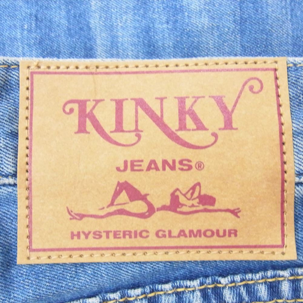 HYSTERIC GLAMOUR ヒステリックグラマー 02211AP11 KINKY キンキー HYS SPECIAL リメイク テーパード スリム デニム パンツ インディゴブルー系 34【中古】