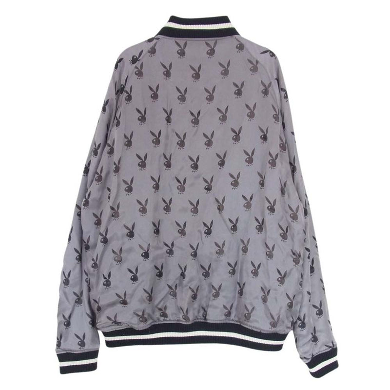 HYSTERIC GLAMOUR ヒステリックグラマー 12AW 1234AB01 × PLAYBOY プレイボーイ 野口強 リバーシブル ベロア ブルゾン ジャケット ブラック系 L【中古】