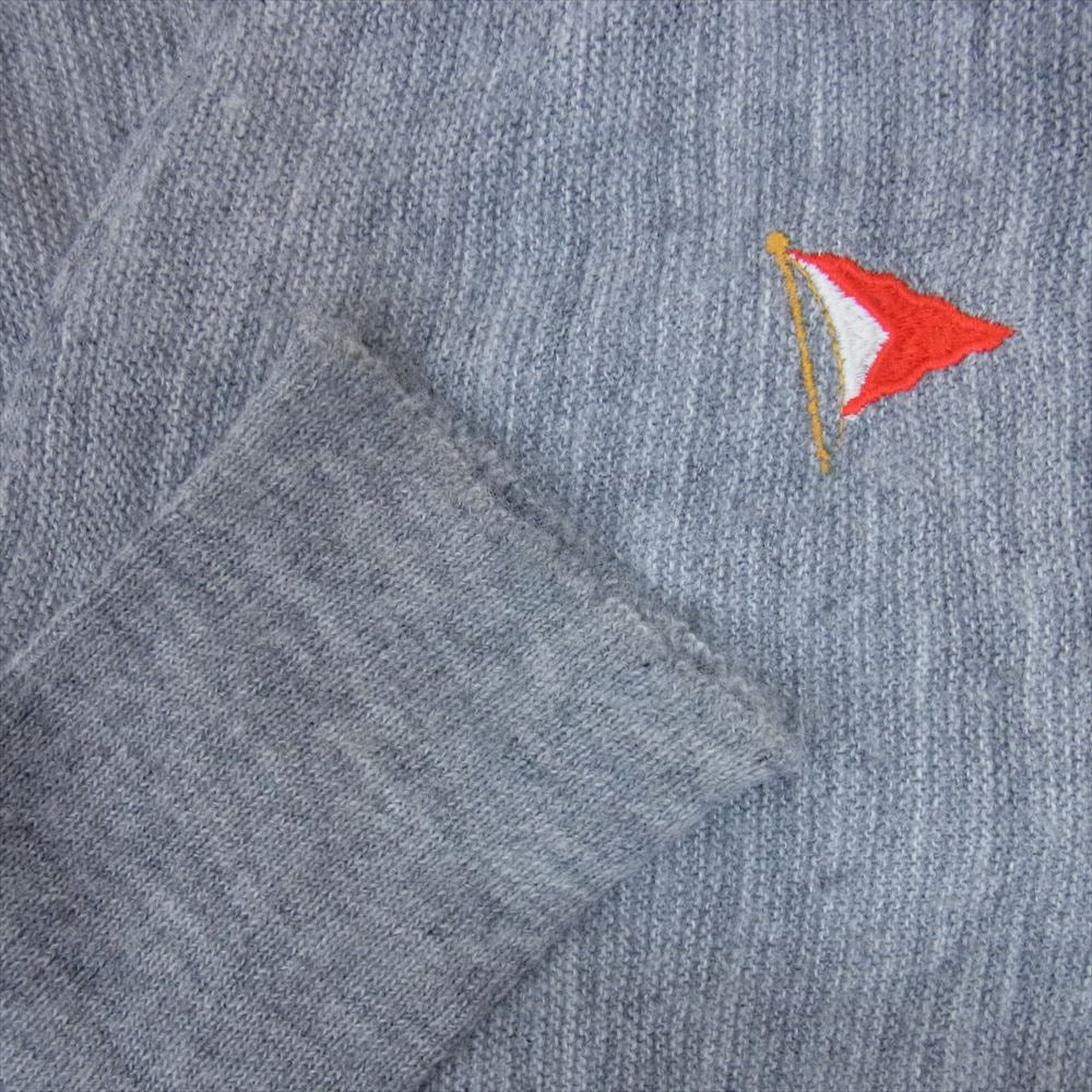 Pickering 90s USA製 ワンポイント ロゴ アクリル カーディガン グレー グレー系 XL【中古】