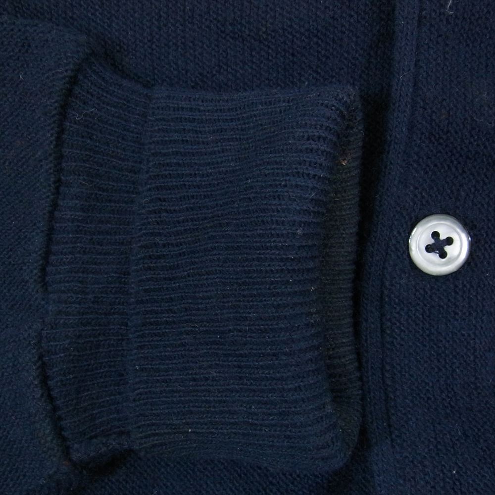 アイゾッド 90年代 USA製 カーディガン Vネック ネイビー系 M【中古】