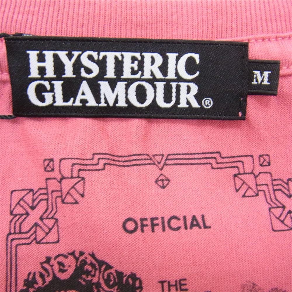 HYSTERIC GLAMOUR ヒステリックグラマー 4CT-5292 SYLVAIN ラメ加工 フォト プリント 半袖 Tシャツ ピンク系 M【新古品】【未使用】【中古】