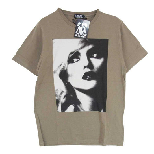 HYSTERIC GLAMOUR ヒステリックグラマー 0204CT08 ガール プリント 半袖 Tシャツ カーキ系 L【新古品】【未使用】【中古】