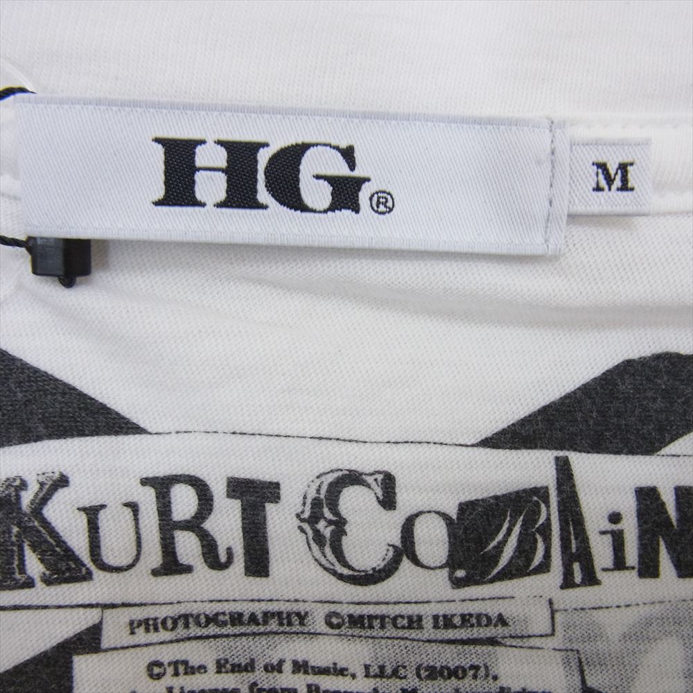 HYSTERIC GLAMOUR ヒステリックグラマー 4CT-4642 KURT COBAIN カートコバーン フォト プリント 半袖 Tシャツ ホワイト系 M【新古品】【未使用】【中古】