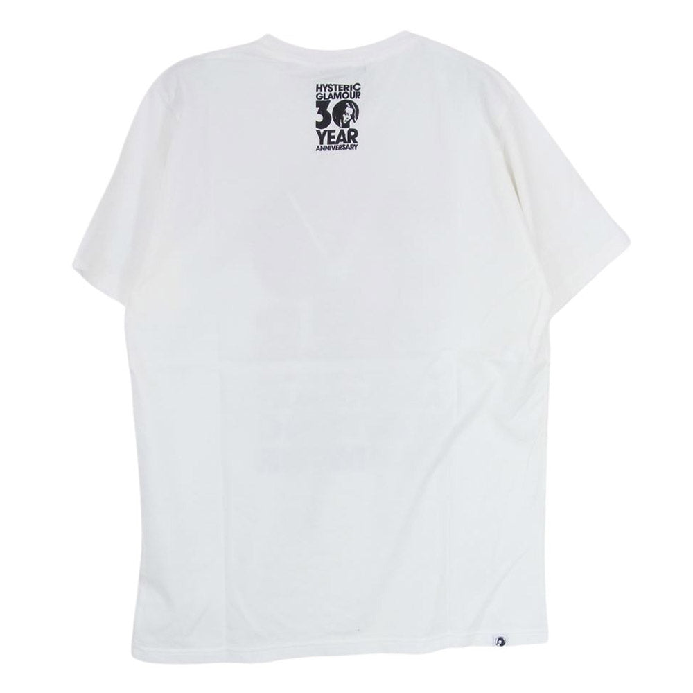 HYSTERIC GLAMOUR ヒステリックグラマー 0243CT20 30周年 ANY WOMAN TEE プリント 半袖 Tシャツ トートバッグ付き ホワイト系 L【新古品】【未使用】【中古】