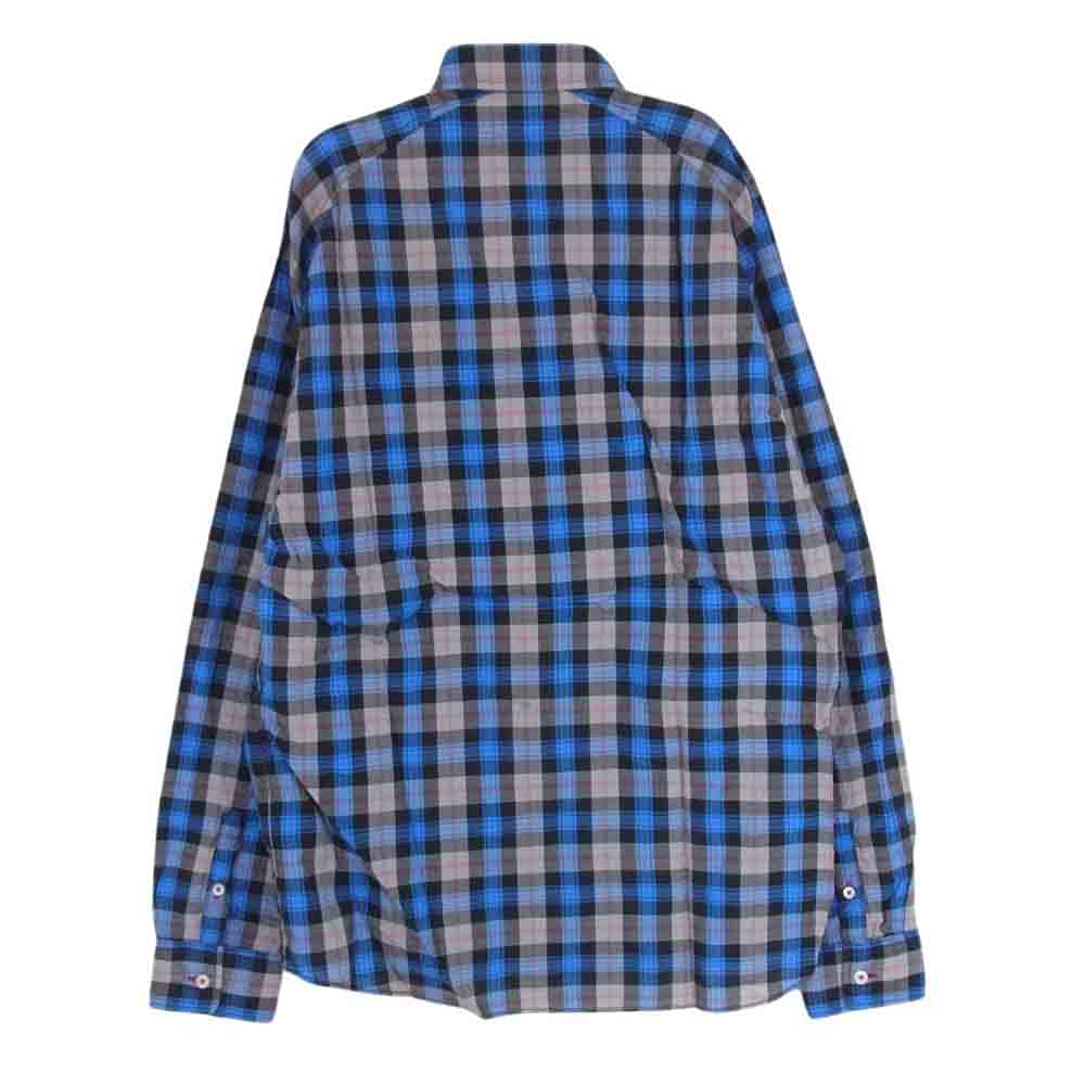 HYSTERIC GLAMOUR ヒステリックグラマー 0213AH01 長袖 チェック ボタンダウン シャツ ブルー系 L【新古品】【未使用】【中古】