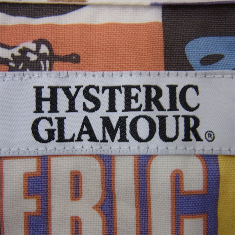 HYSTERIC GLAMOUR ヒステリックグラマー 0221AH07 総柄 ガール プリント 長袖 シャツ マルチカラー系 L【新古品】【未使用】【中古】