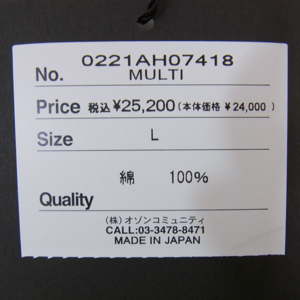 HYSTERIC GLAMOUR ヒステリックグラマー 0221AH07 総柄 ガール プリント 長袖 シャツ マルチカラー系 L【新古品】【未使用】【中古】