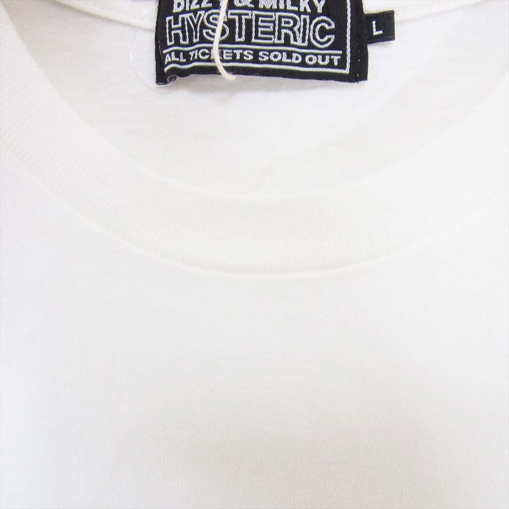 HYSTERIC GLAMOUR ヒステリックグラマー 22SS 02221CT05 VIXEN GIRL ガール刺繍 半袖 Tシャツ ホワイト系 L【新古品】【未使用】【中古】