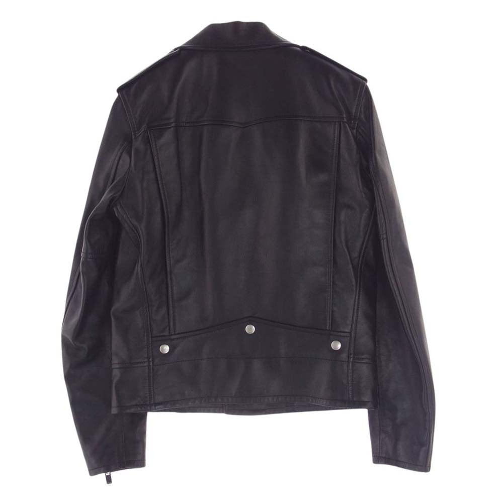 SAINT LAURENT サンローラン 484284 Y5YA2 L01 クラシック モーター サイクル レザー ライダース ジャケット ブラック系 44【極上美品】【中古】
