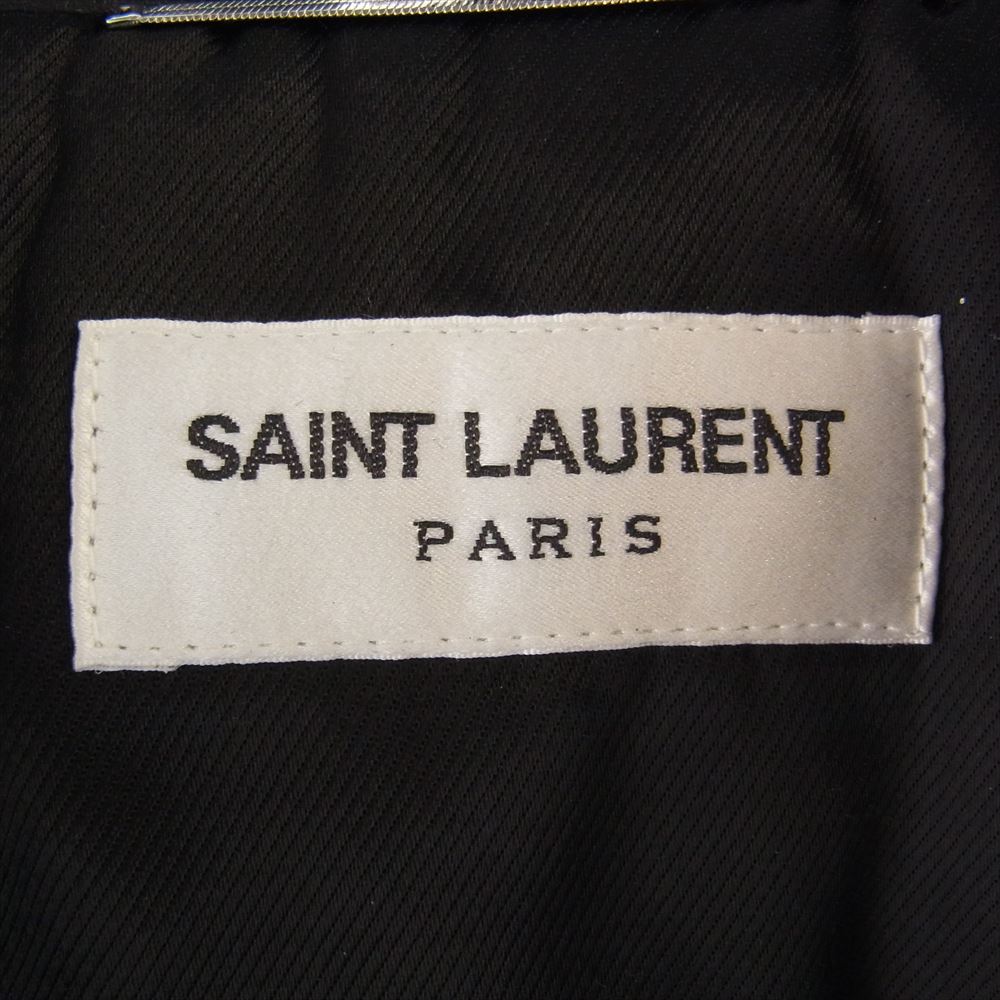 SAINT LAURENT サンローラン 484284 Y5YA2 L01 クラシック モーター サイクル レザー ライダース ジャケット ブラック系 44【極上美品】【中古】