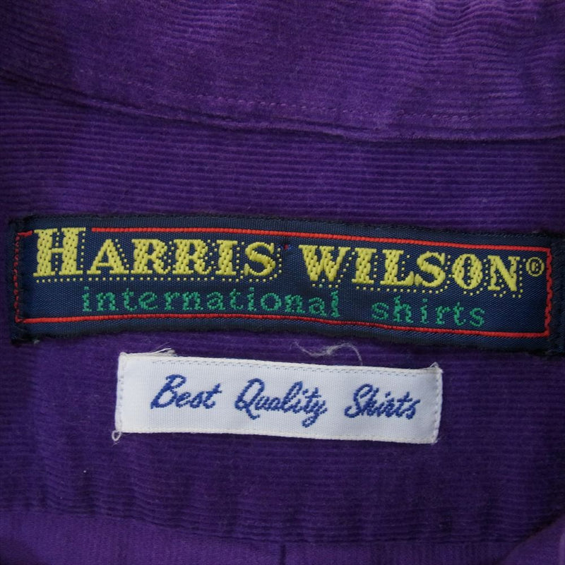 ヴィンテージ Vintage ヴィンテージ HARRIS WILSON ハリスウィルソン 長袖 コーデュロイ ボタンダウン シャツ パープル系 40M【中古】