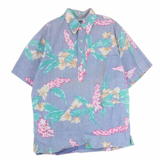 レインスプーナー Vintage ヴィンテージ ヌードタグ 総柄 半袖 シャツ ブルー系 サイズ表記無【中古】