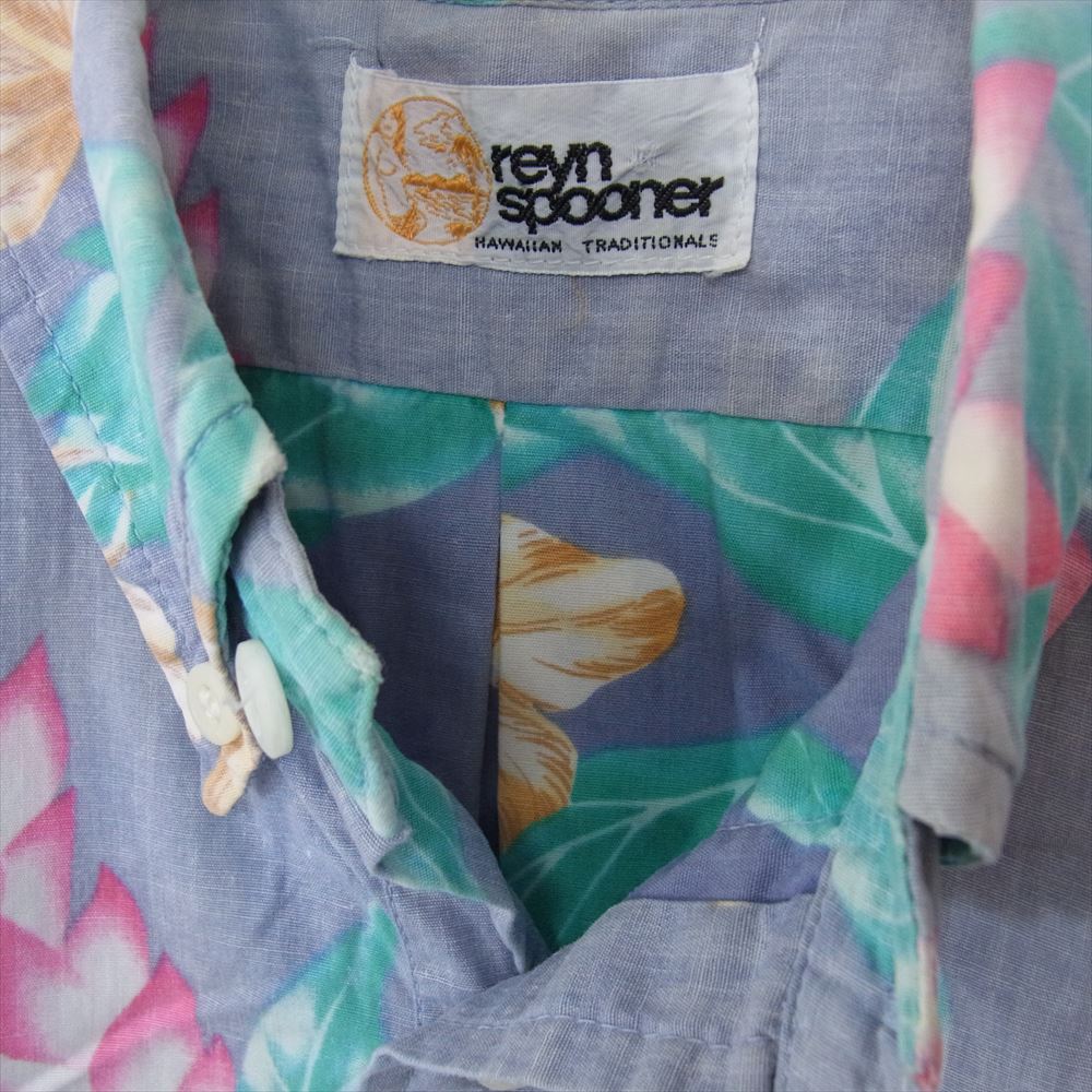 レインスプーナー Vintage ヴィンテージ ヌードタグ 総柄 半袖 シャツ ブルー系 サイズ表記無【中古】