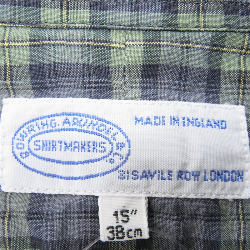 ヴィンテージ Vintage ヴィンテージ BOWRINGS ARUNDEL & CO. ボウリング アランデル 長袖 チェック ボタンダウン シャツ グリーン系 15【中古】