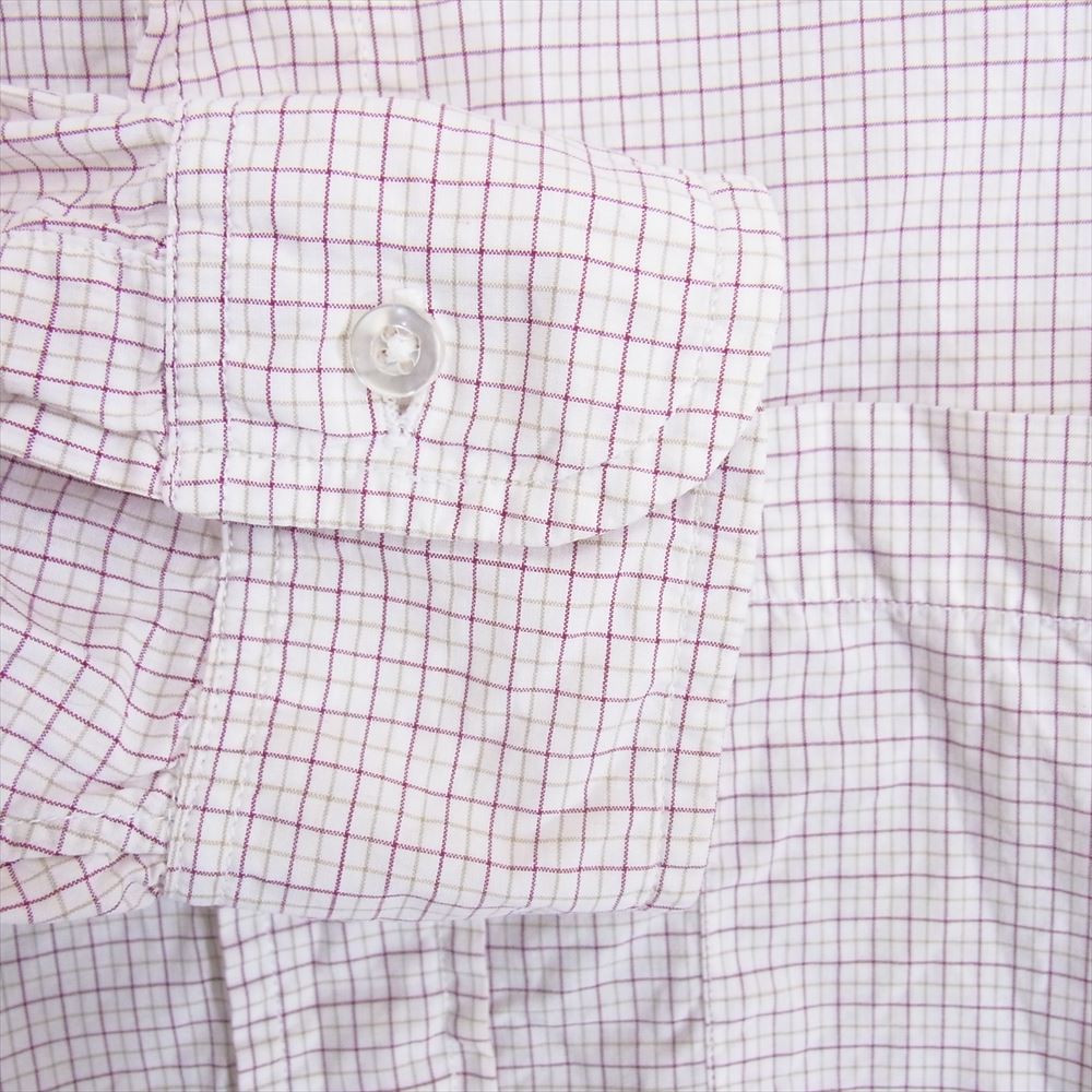 Brooks Brothers ブルックスブラザーズ Vintage ヴィンテージ 90’s 長袖 ボタンダウン 長袖 チェック シャツ ホワイト系 15 1/2 4【中古】