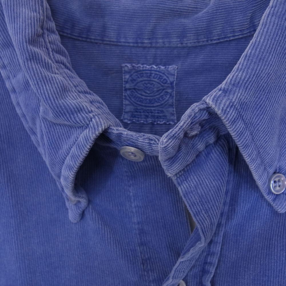 ヴィンテージ Vintage ヴィンテージ HARTFORD ハートフォード 長袖 コーデュロイ ボタンダウン シャツ パープル系 40M【中古】