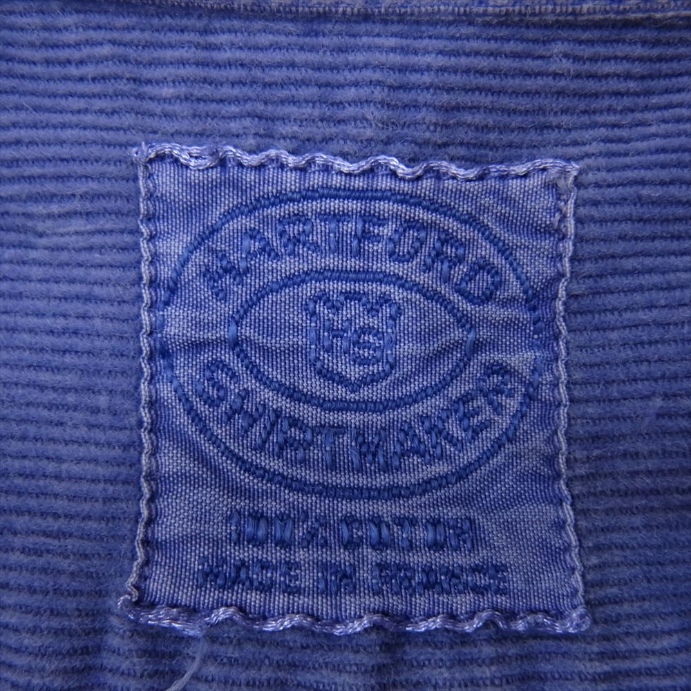ヴィンテージ Vintage ヴィンテージ HARTFORD ハートフォード 長袖 コーデュロイ ボタンダウン シャツ パープル系 40M【中古】