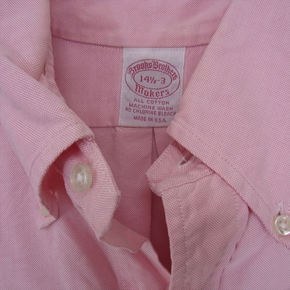 Brooks Brothers ブルックスブラザーズ Vintage ヴィンテージ 90’s 長袖 ボタンダウン 長袖 シャツ ピンク系 14 1/2【中古】