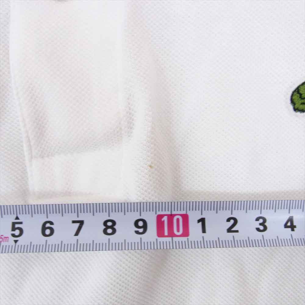 LACOSTE ラコステ Vintage ヴィンテージ 70’s 80’s フランス製 ロゴ刺繍 半袖 ポロシャツ ホワイト系 3【中古】