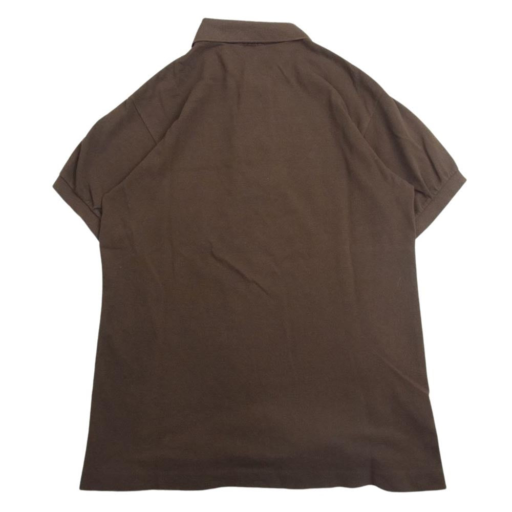LACOSTE ラコステ Vintage ヴィンテージ 70’s フランス製 ロゴ刺繍 半袖 ポロシャツ ブラウン系 5【中古】