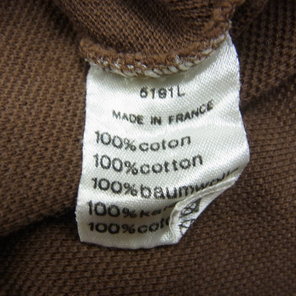 LACOSTE ラコステ Vintage ヴィンテージ 70’s フランス製 ロゴ刺繍 半袖 ポロシャツ ブラウン系 5【中古】