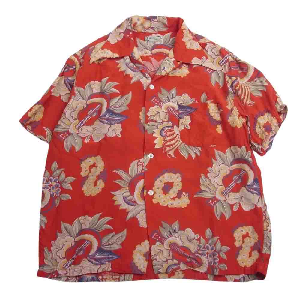 Denime ドゥニーム 総柄 半袖 アロハ シャツ レッド系【中古】