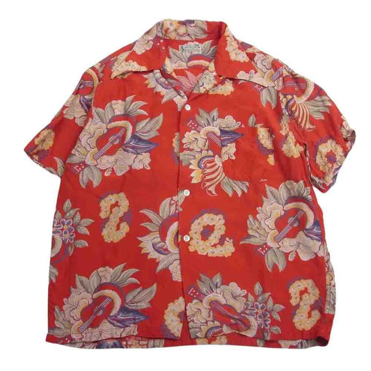 Denime ドゥニーム 総柄 半袖 アロハ シャツ レッド系【中古】