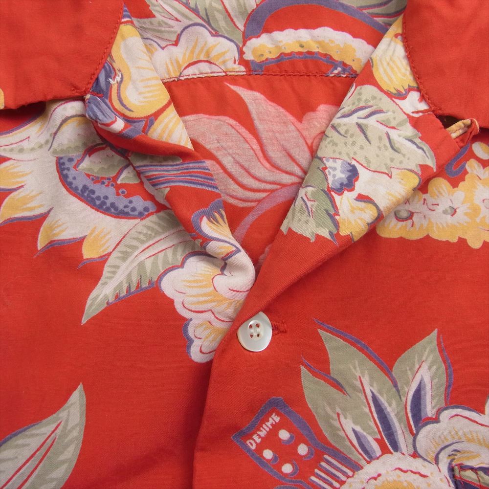 Denime ドゥニーム 総柄 半袖 アロハ シャツ レッド系【中古】