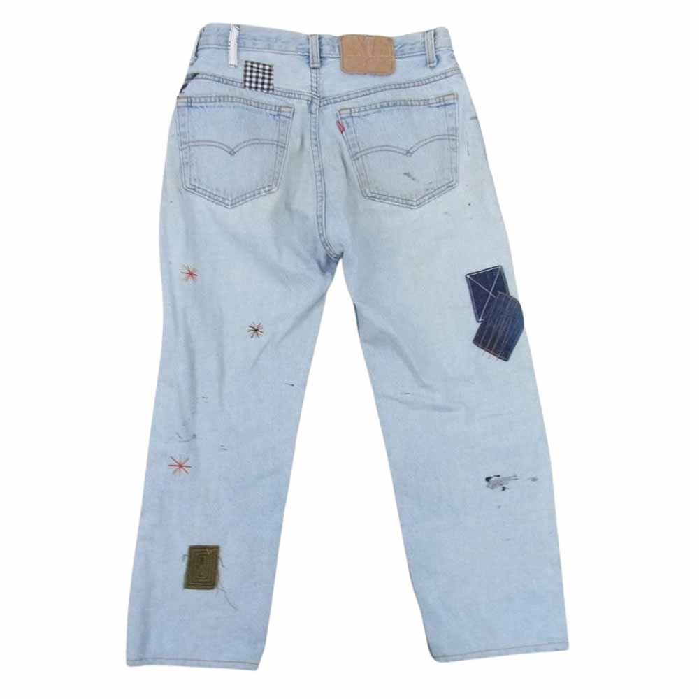 アトリエ&リペアーズ パッチワーク ダメージ加工 デニム パンツ インディゴブルー系 30【中古】
