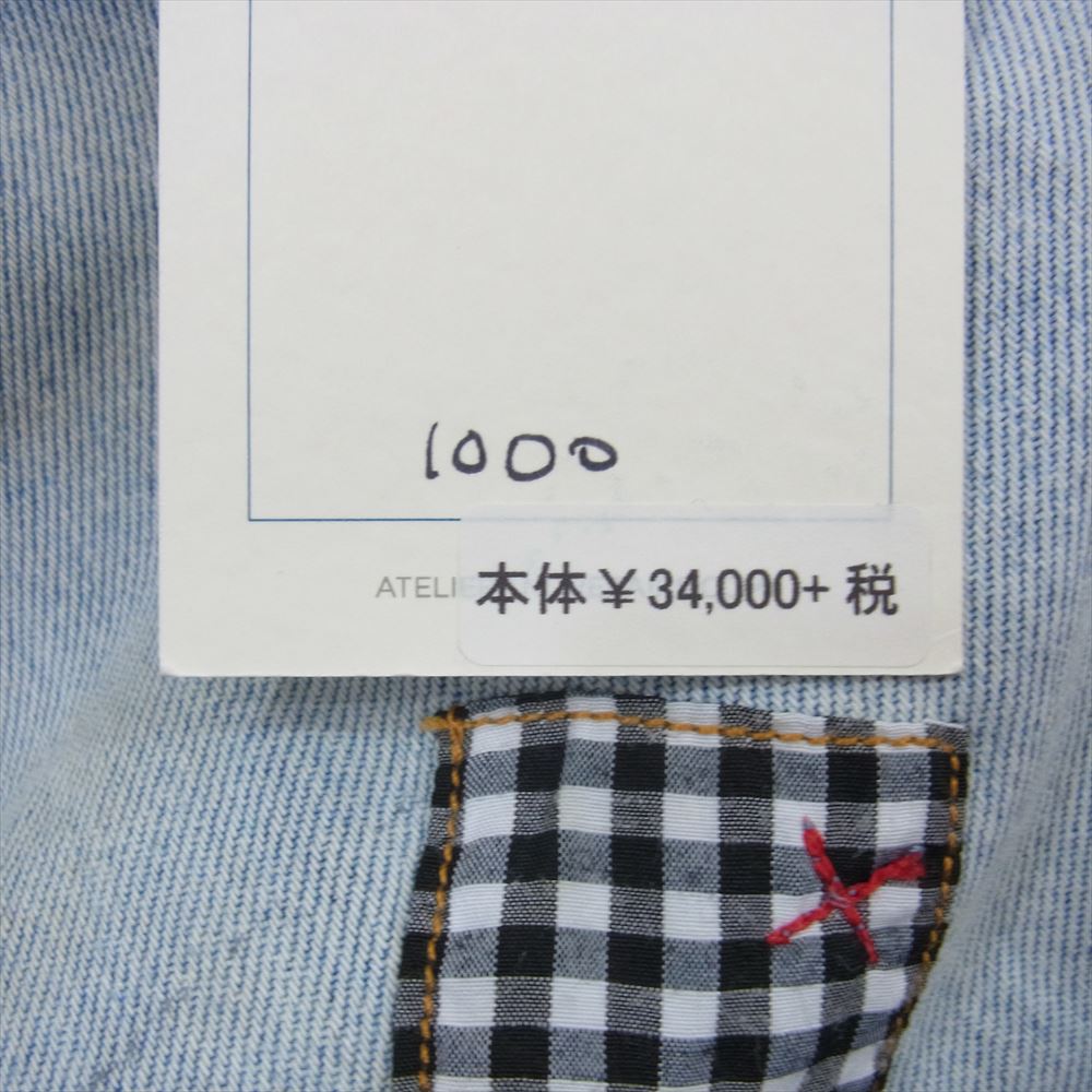 アトリエ&リペアーズ パッチワーク ダメージ加工 デニム パンツ インディゴブルー系 30【中古】