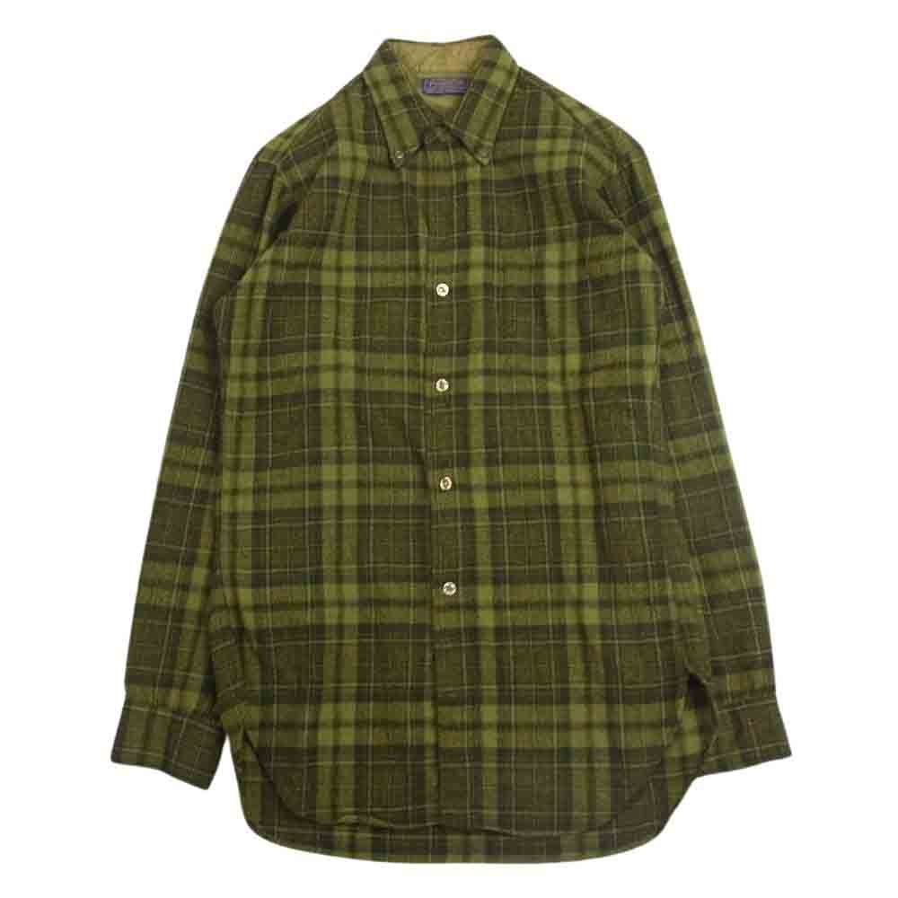 PENDLETON ペンドルトン 60’s 襟キルティング 長袖 ネル シャツ カーキ系 S【中古】