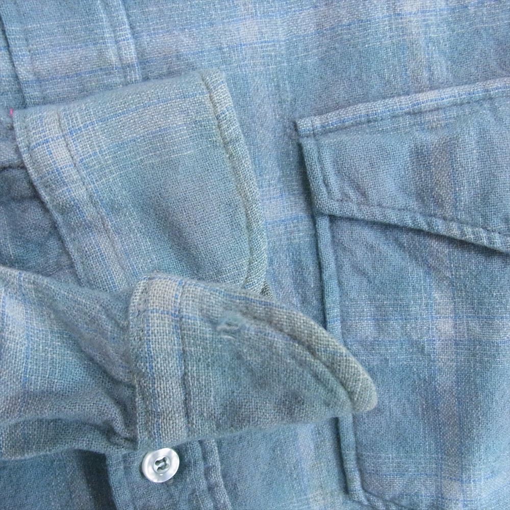 PENDLETON ペンドルトン 50’s 襟キルティング 長袖 ネル シャツ グリーン系 15 1/2【中古】