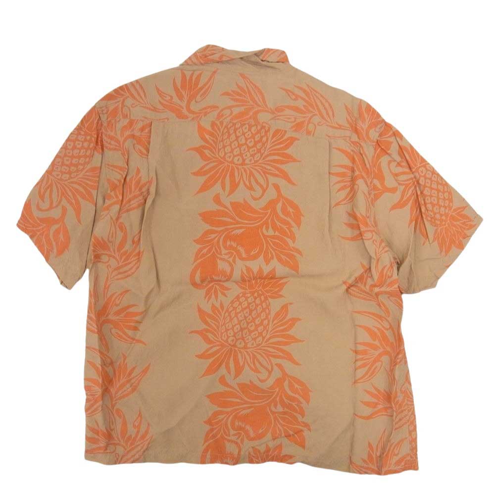 SUN SURF サンサーフ M32870 M品番  パイナップル 総柄 半袖 アロハ シャツ ブラウン系 S【中古】