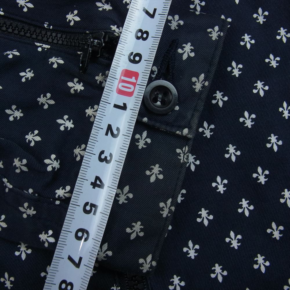 ネセサリーオアアンネセサリー 総柄 ジップアップ ジャケット ブルゾン ネイビー系 M【中古】