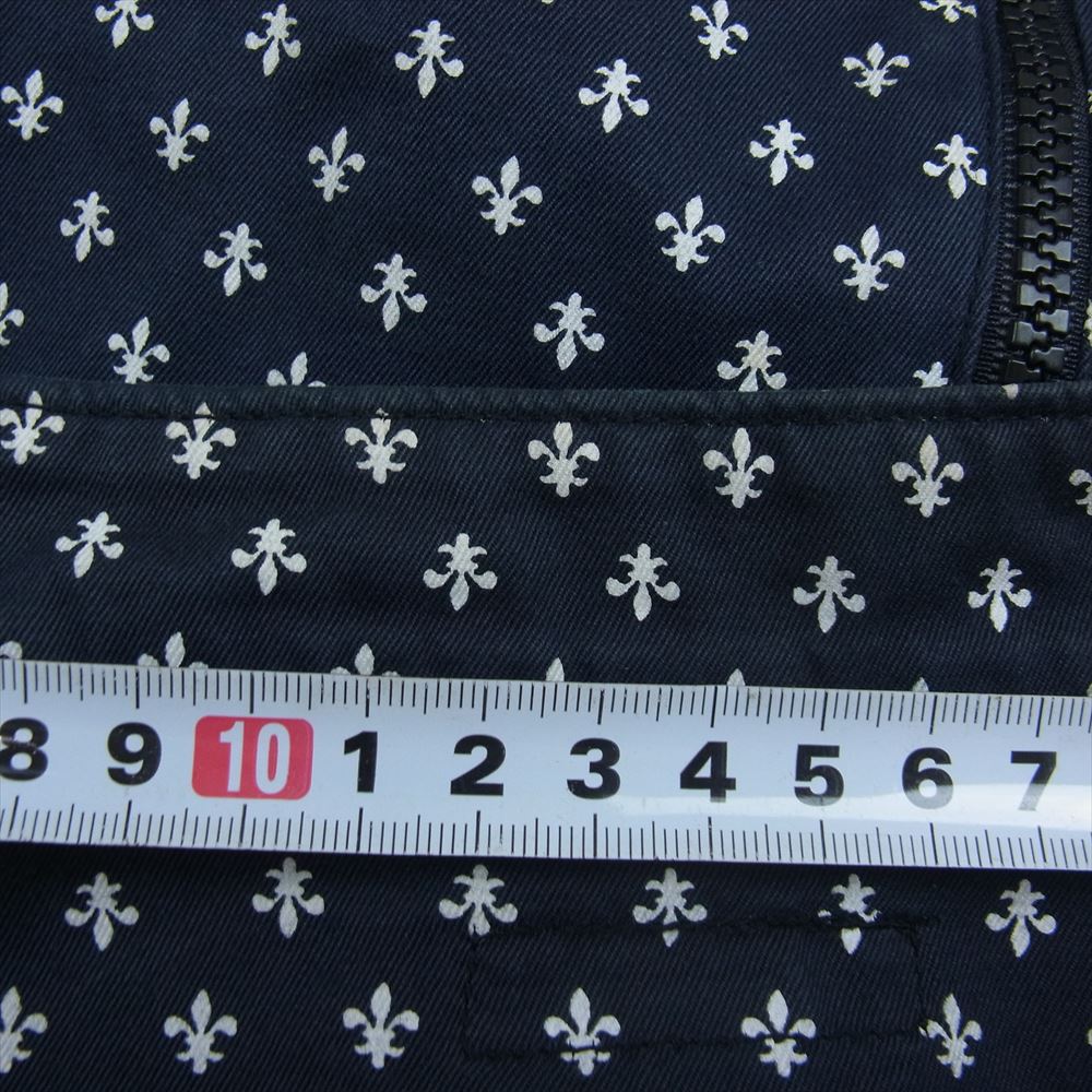 ネセサリーオアアンネセサリー 総柄 ジップアップ ジャケット ブルゾン ネイビー系 M【中古】