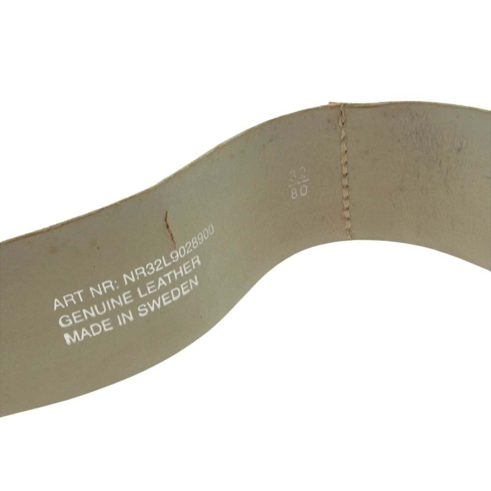 J.LINDEBERG ジェイリンドバーグ NR32L9028900 ビッグ バックル 型押し レザー ベルト ベージュ系【中古】