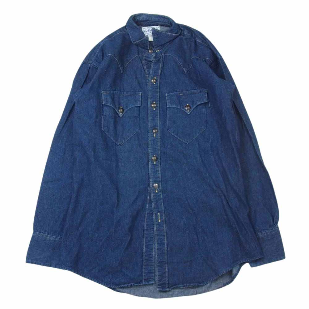 RockMount ロックマウント デニム ウェスタン 長袖 シャツ インディゴブルー系 S【中古】