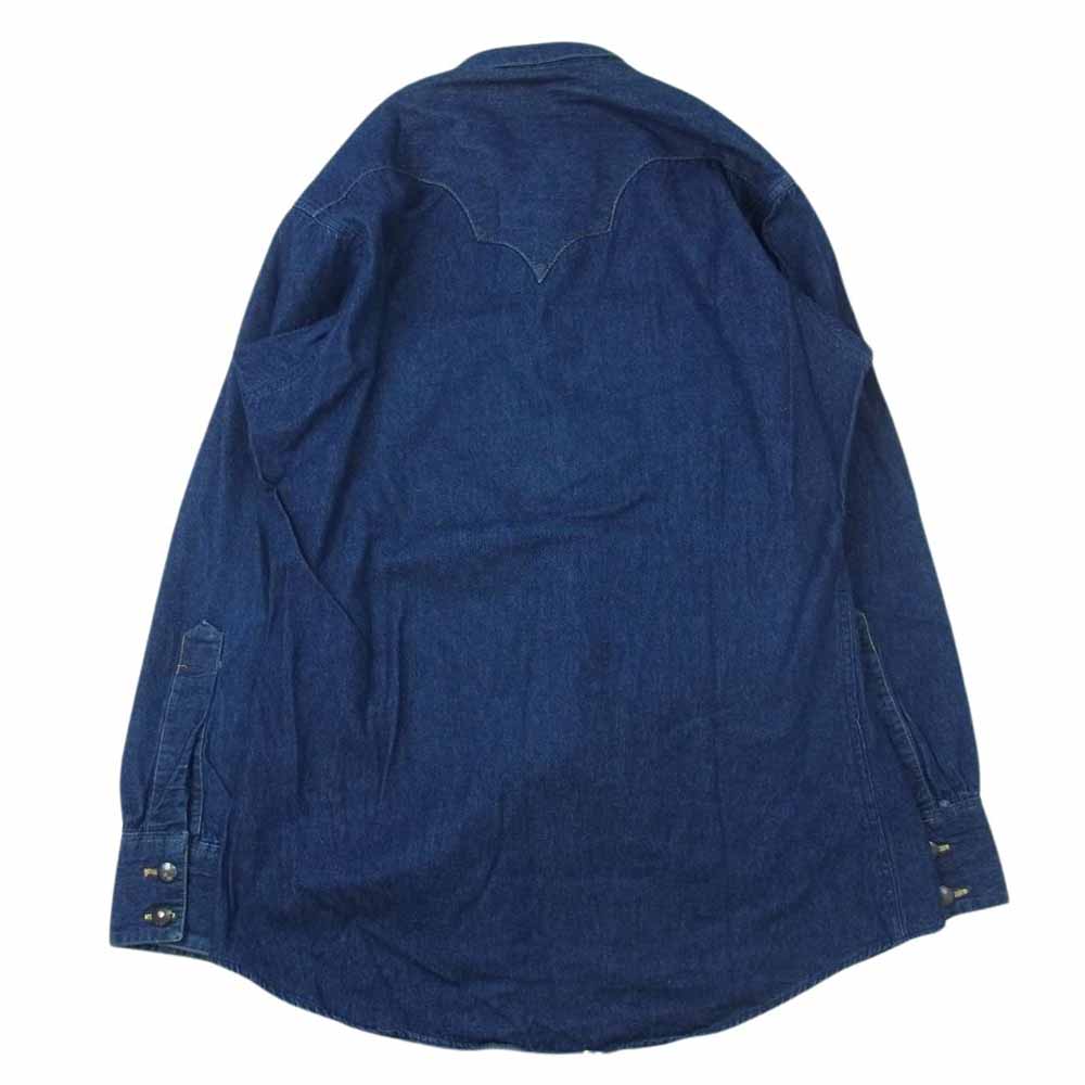 RockMount ロックマウント デニム ウェスタン 長袖 シャツ インディゴブルー系 S【中古】